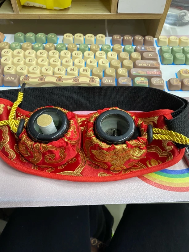 砭石眼灸仪艾灸隔纱布毛巾使用