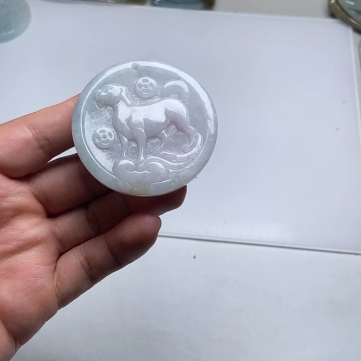 翡翠未镶嵌颈饰狗牌6