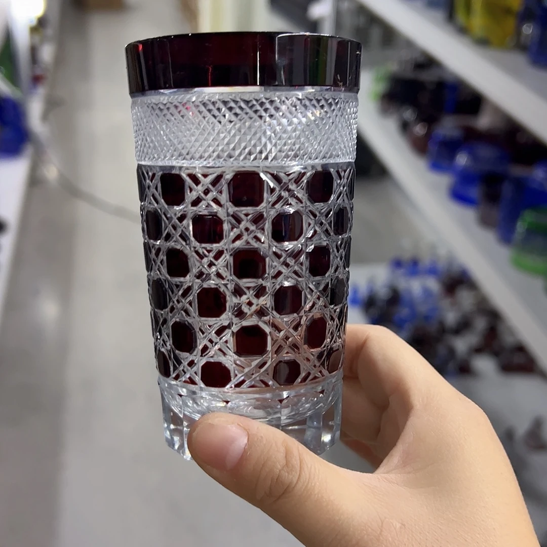 水晶玻璃平底款微瑕一个