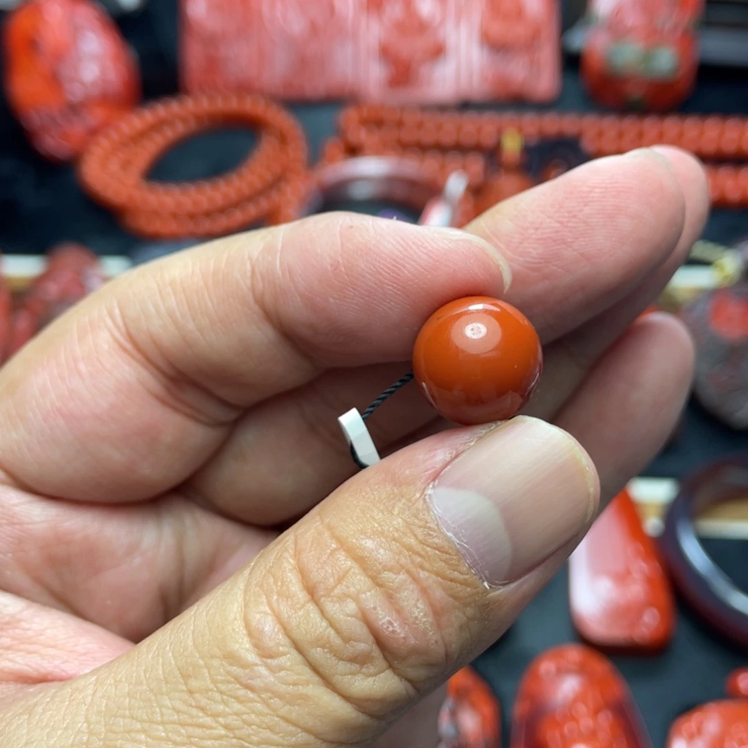 南红玛瑙未镶嵌吊坠13.3mm