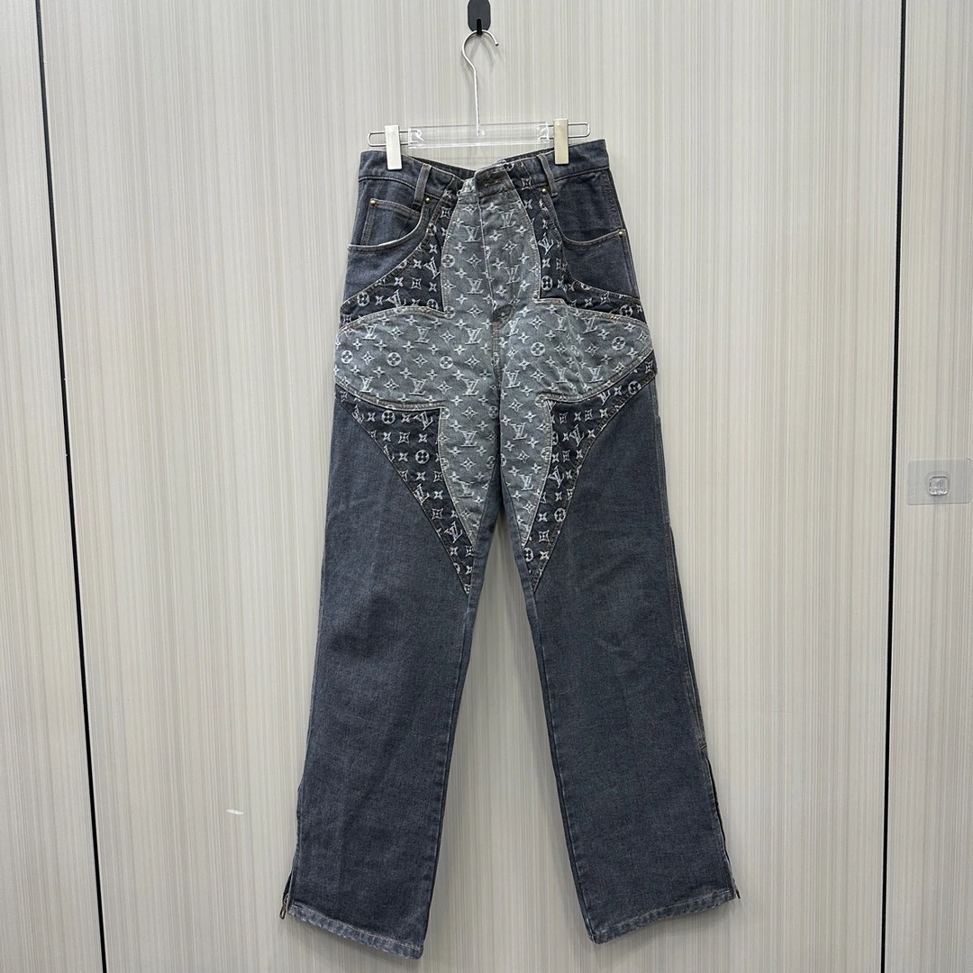 99新 LouisVuitton/路易威登 满印牛仔裤 尺码32  10012