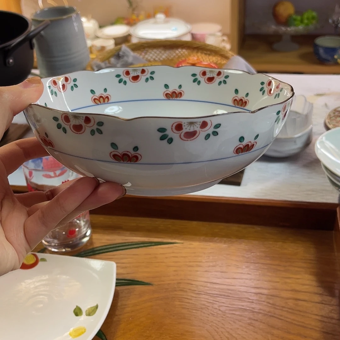 瓷片花荣系列大号成钵23