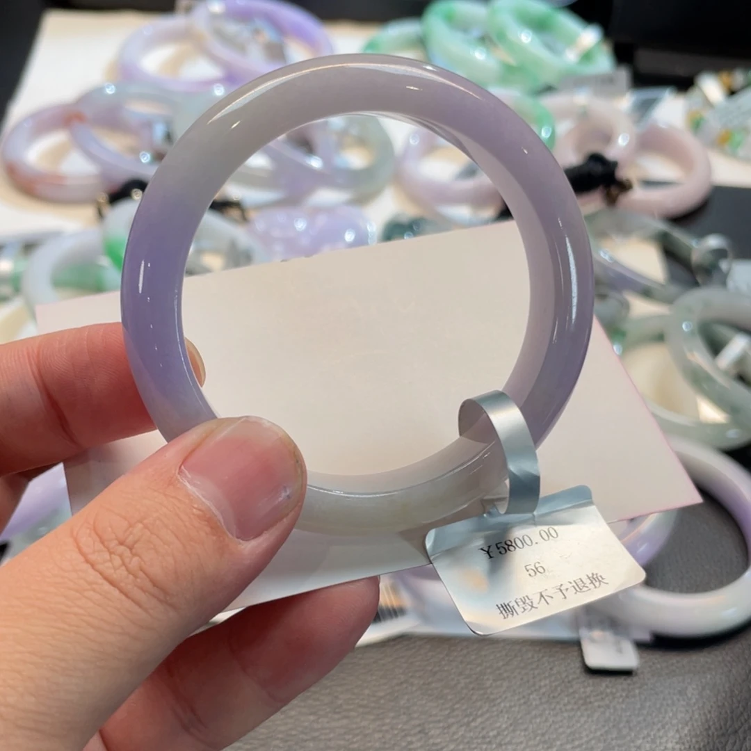 翡翠未镶嵌手镯101号 56正圈