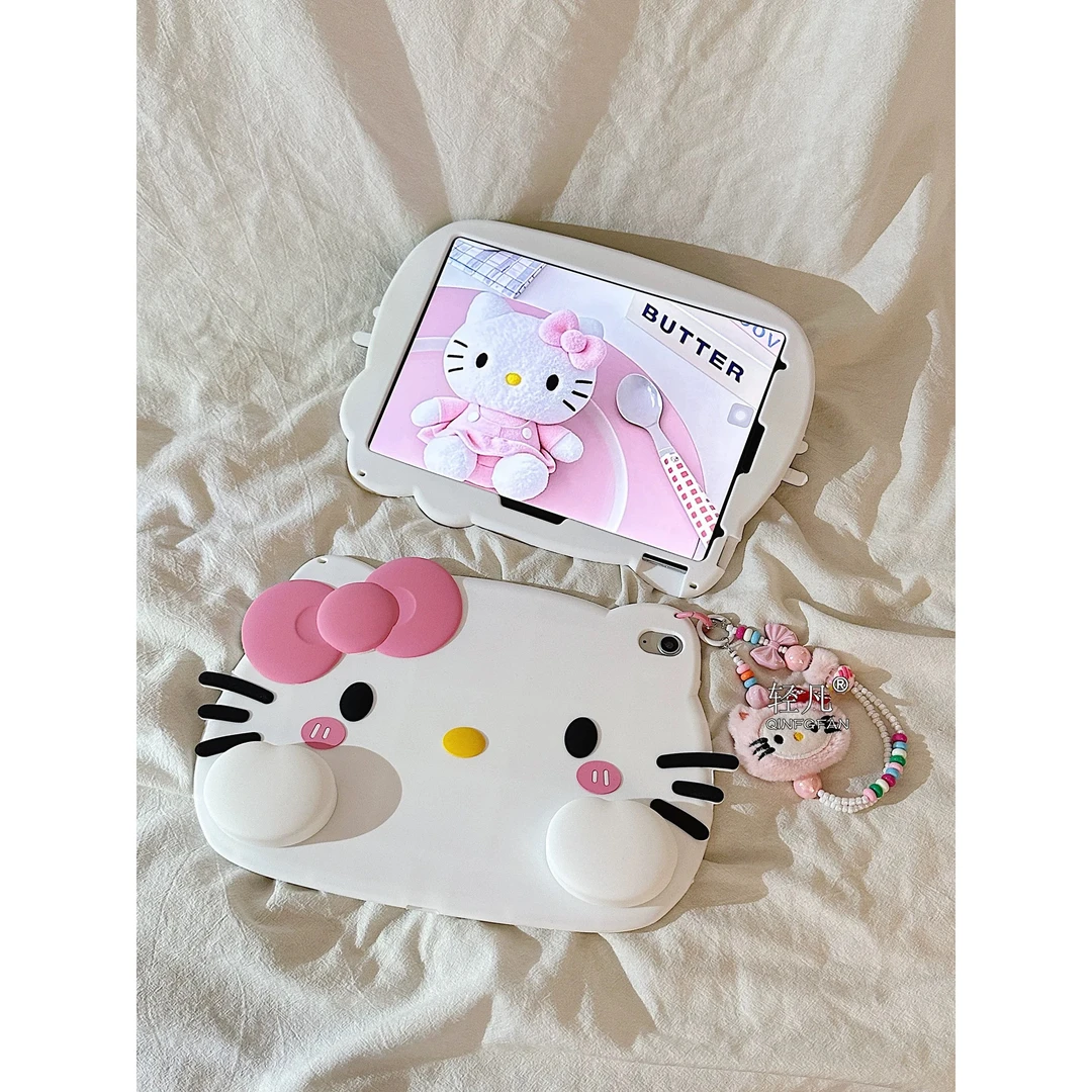 可爱大脸凯蒂猫适用苹果iPad11保护壳2025新款Air7平板10代软硅胶