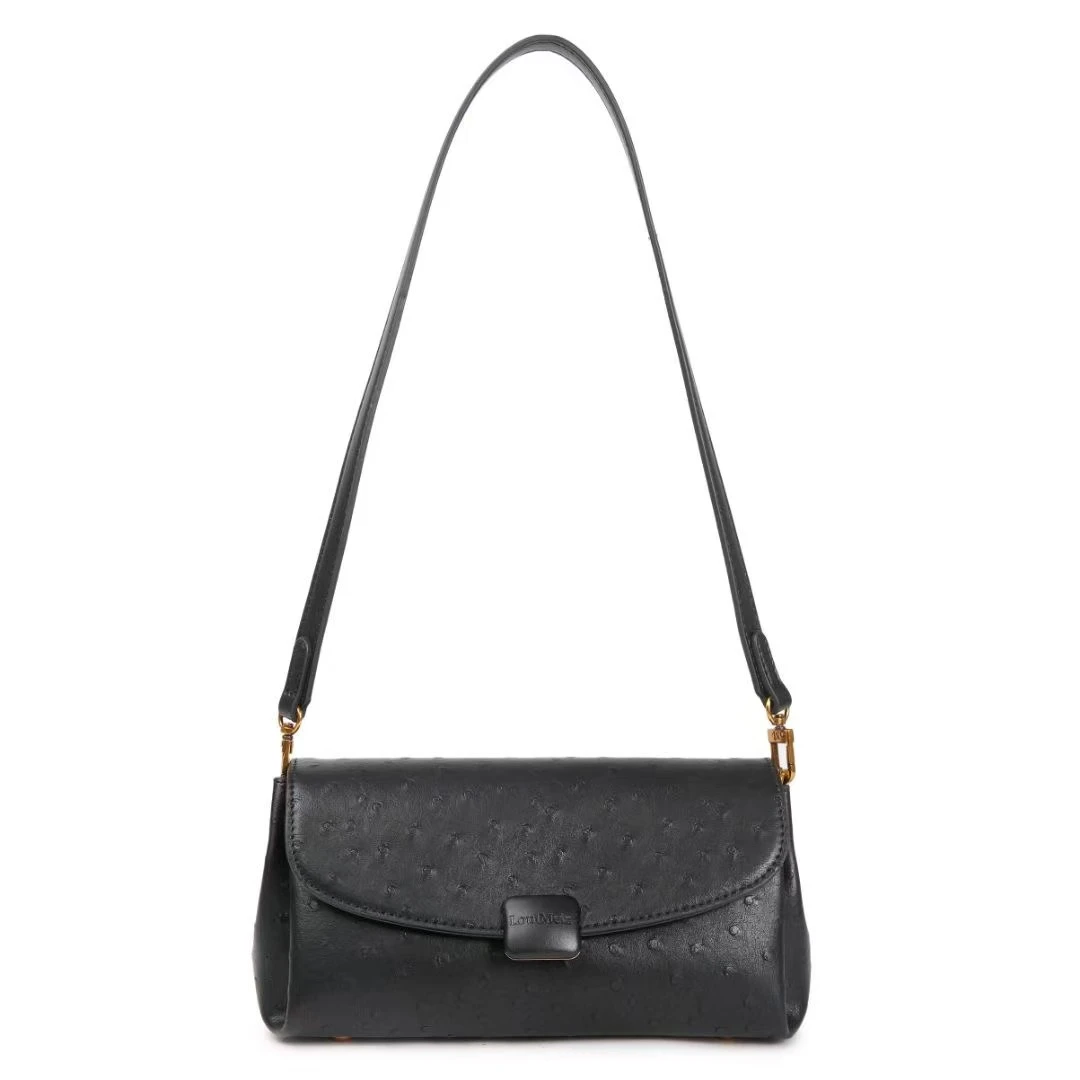 0321-3#黑色【尺寸：长25宽11高13】潮流气质休闲百搭时尚女士单肩包