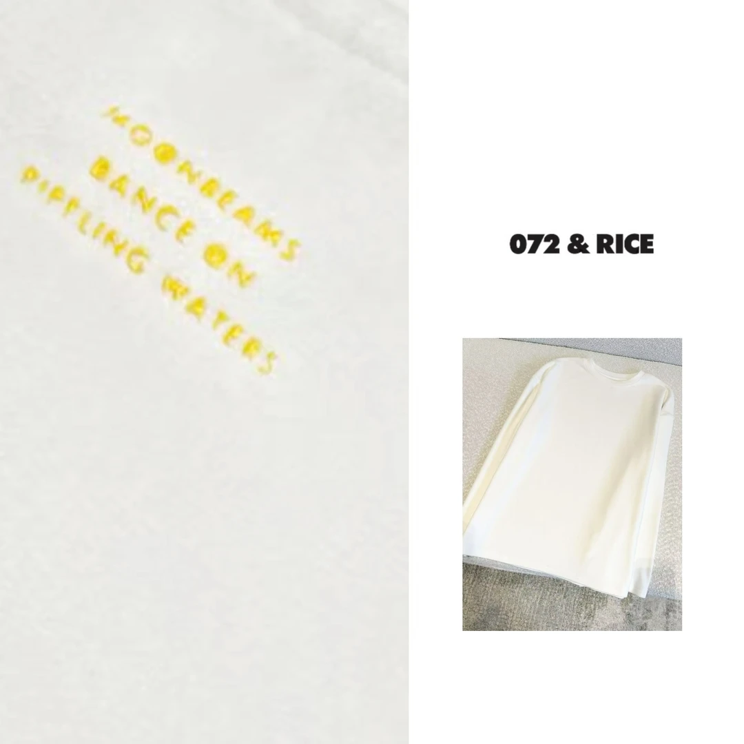 072 & RICE【白月光】春季休闲圆领长袖T恤 31NB268Z*