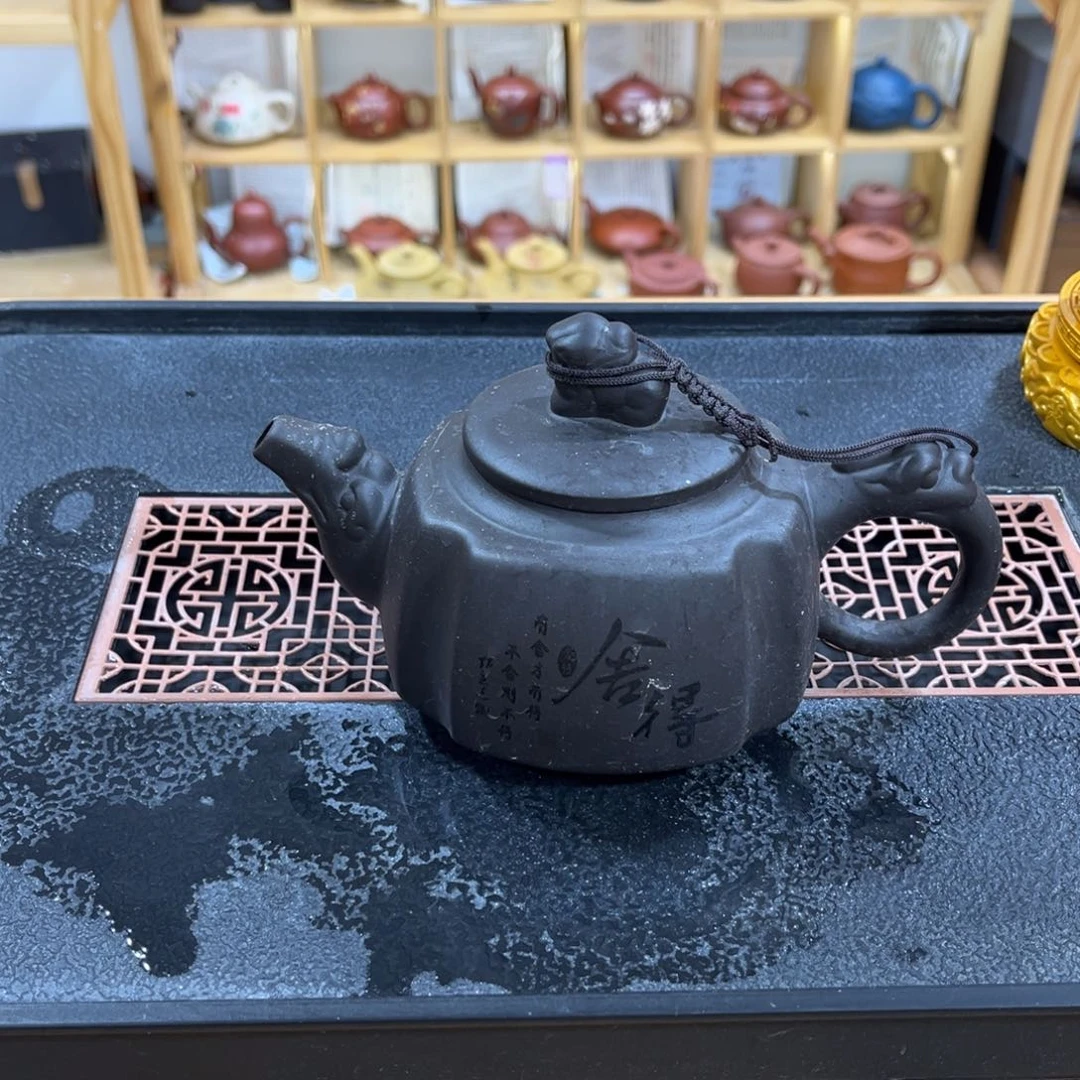 紫砂茶案雕刻舍得单壶