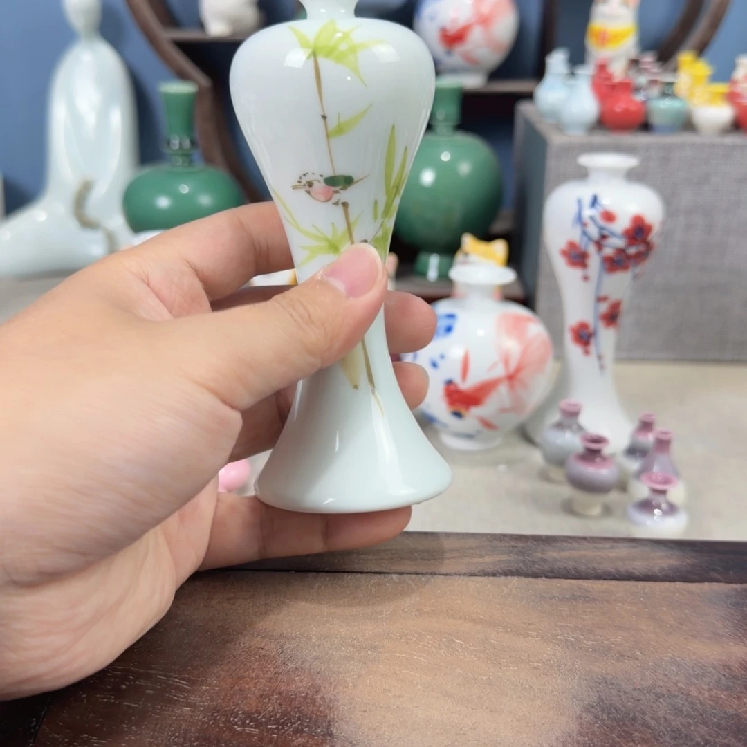 陶瓷手工小花器摆件
