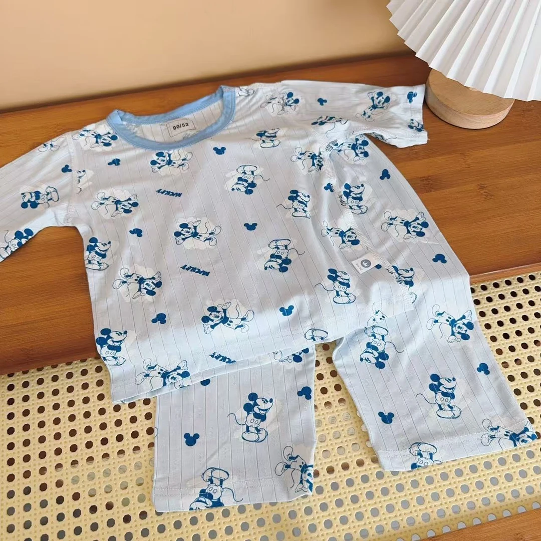 儿童卡通雅赛尔七分袖七分裤空调服套装（实物以直播间讲解为准）