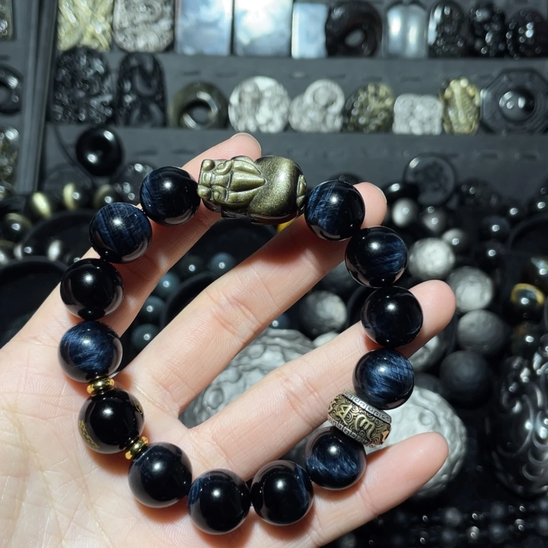 刀***菁木变石（虎睛石）未镶嵌珠宝奇石