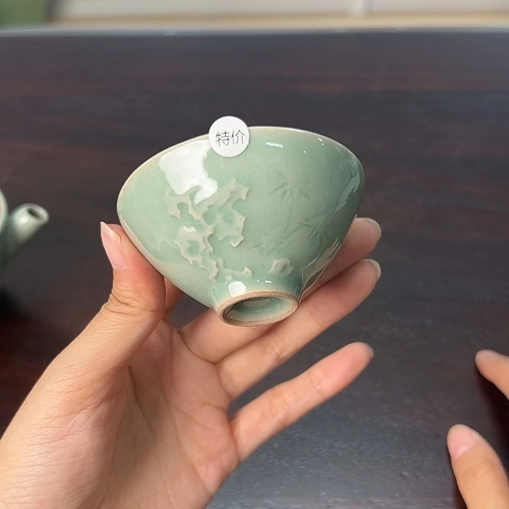 龙泉云间青瓷小米茶器