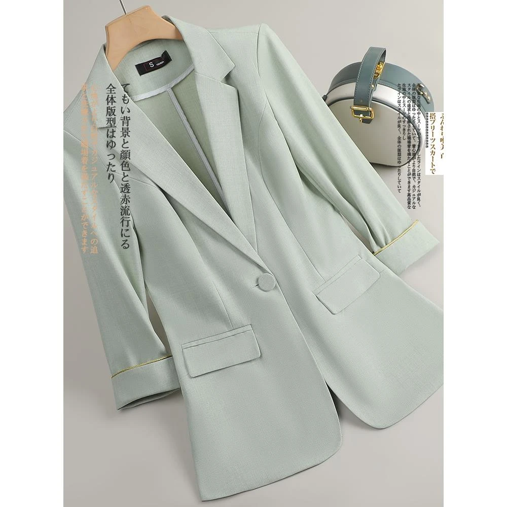 西装外套女春夏2025新款设计感女神范职场通勤职业七分袖西服上衣