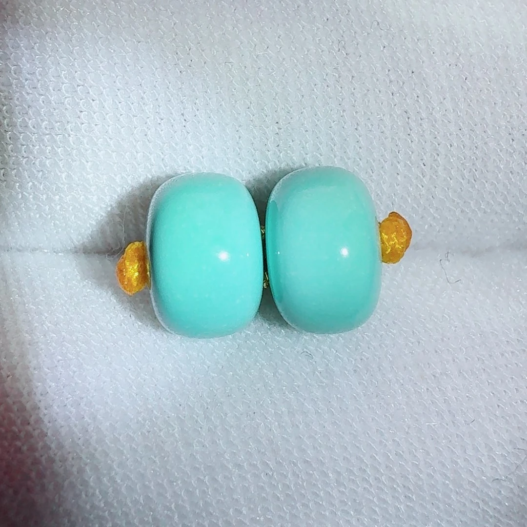 绿松石未镶嵌果冻料对珠7+