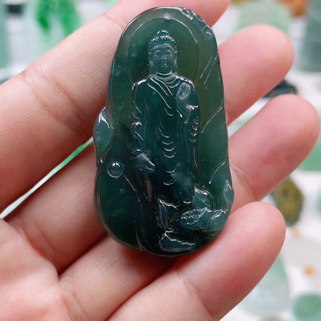 翡翠颈饰未镶嵌阿弥陀佛