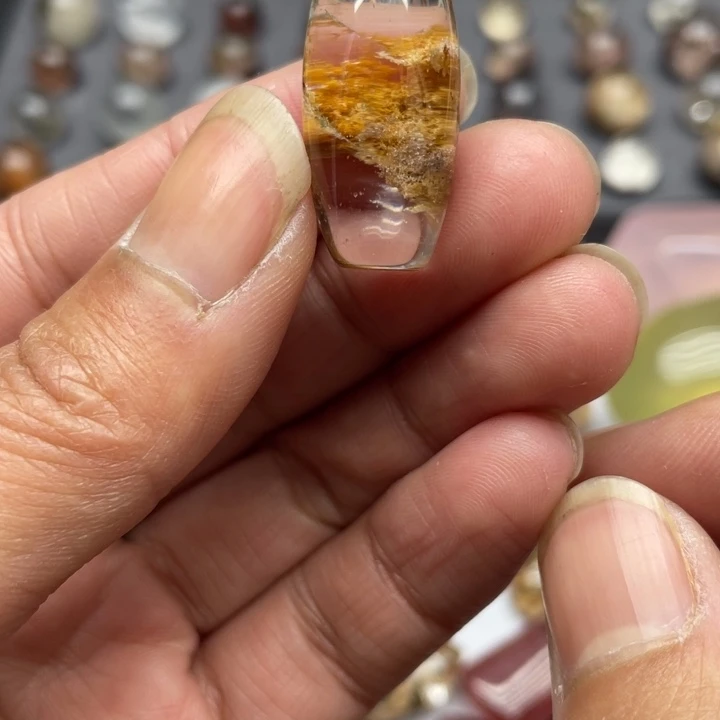 纯天然幽灵碧玺（处理）黄幽灵