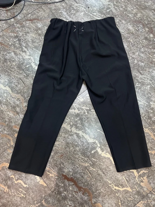 岩岩家后腰刺绣显瘦休闲女裤