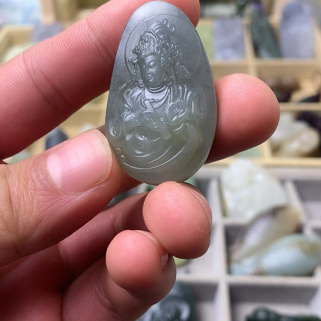 和田玉未镶嵌吊坠(不含链)