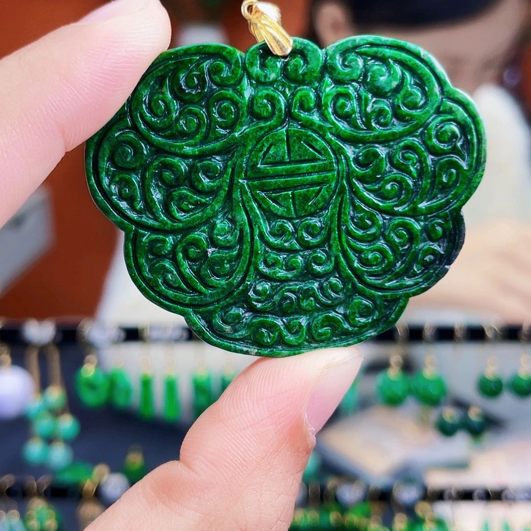 翡翠未镶嵌耳饰饰品