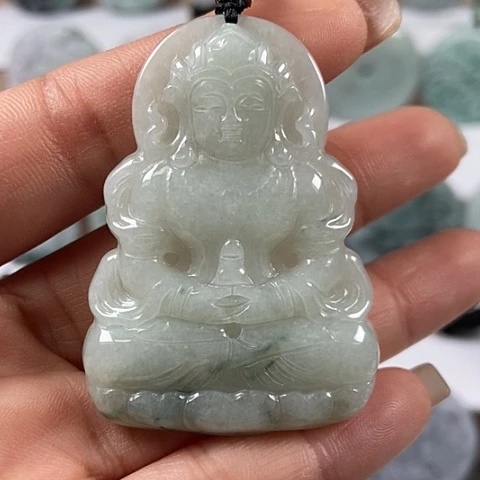 翡翠颈饰未镶嵌观音福利