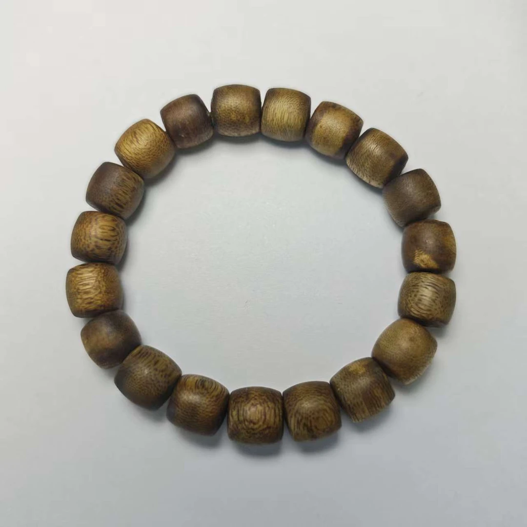 lot022-国香棋楠鼓珠手串直径:11mm