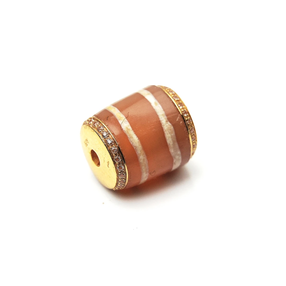【玖仰文玩】古珠系列 八线线珠改制配饰8.1*9.5mm JY109