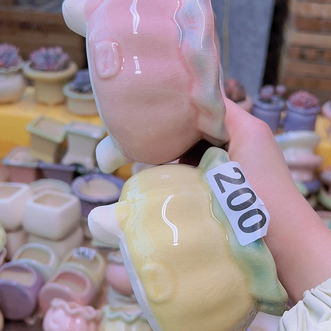 红陶陶瓷花盆当场满12包邮发货