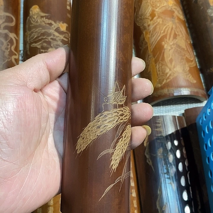 枫***老煤竹手工雕刻薄胎茶则