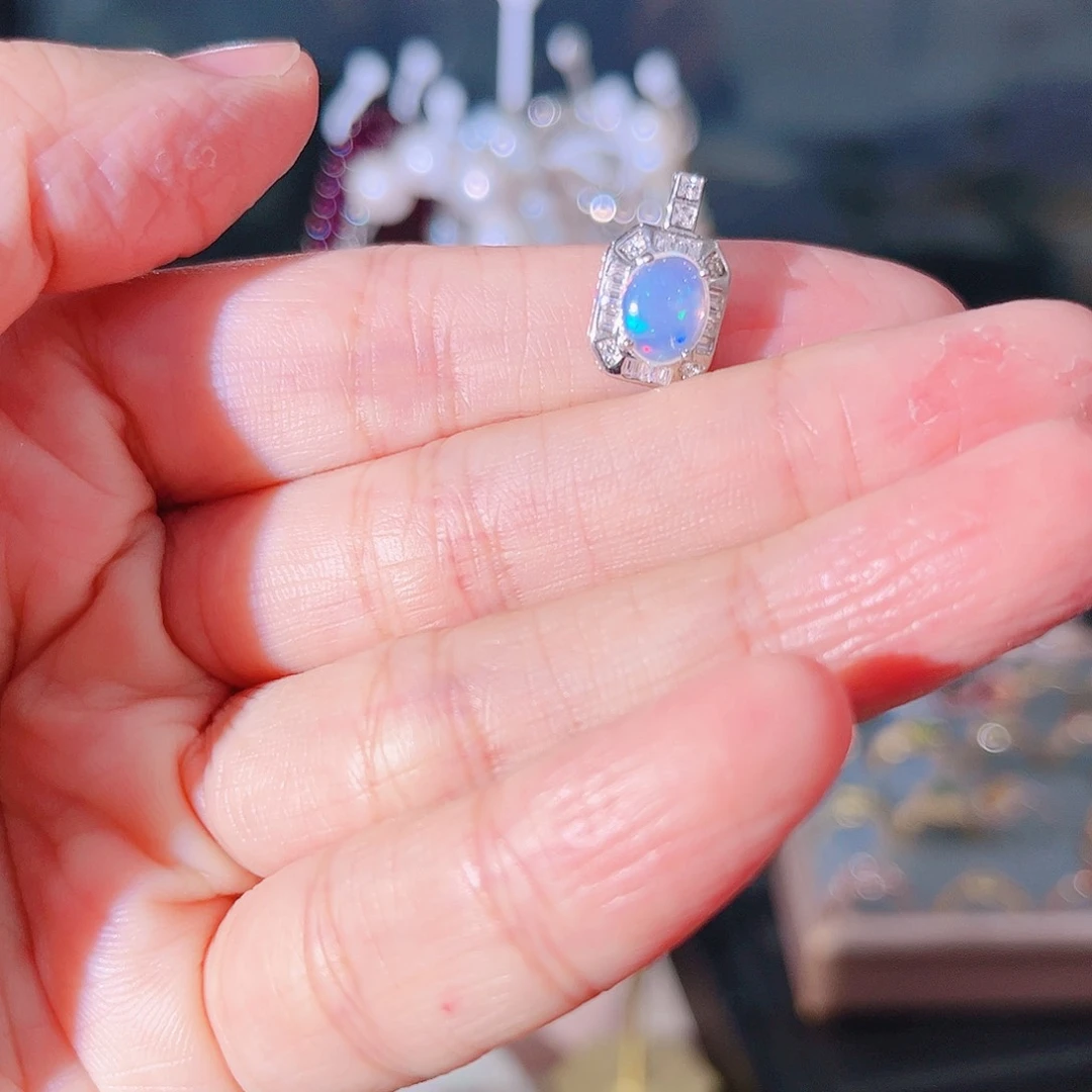 托帕石颈饰银S925镶嵌