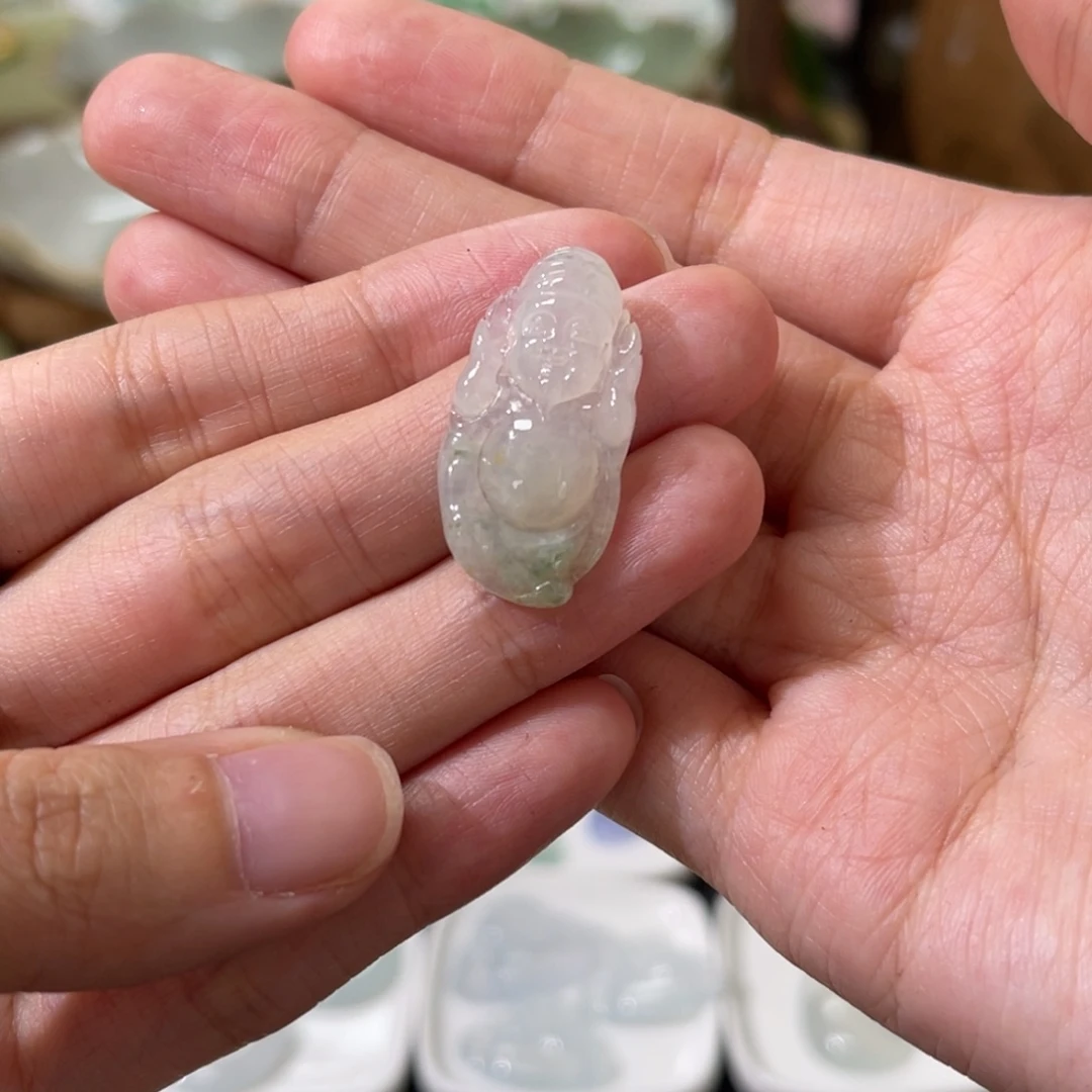 翡翠裸石翡翠财神