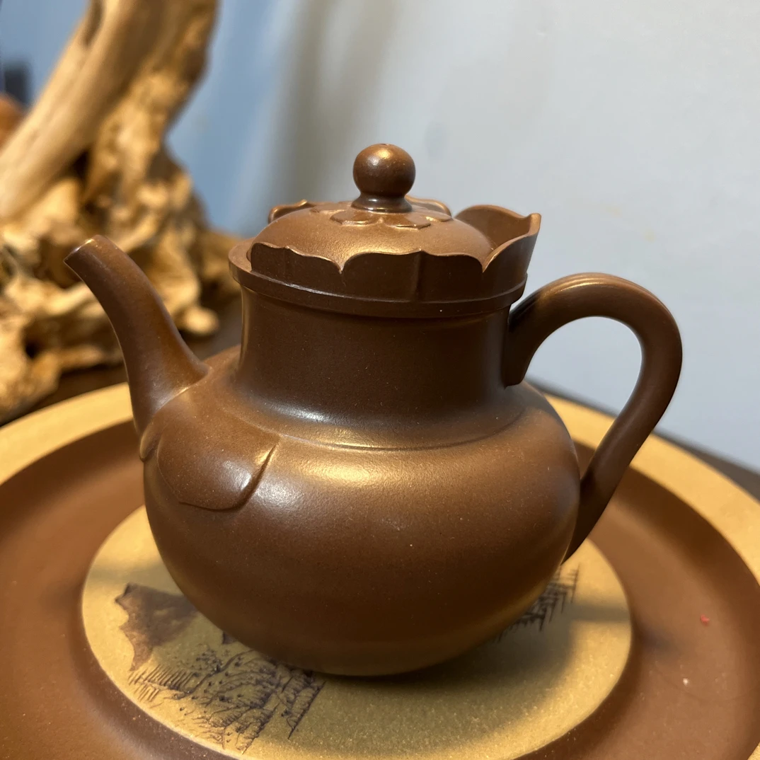 宜兴原矿紫泥半手工制作僧帽160CC