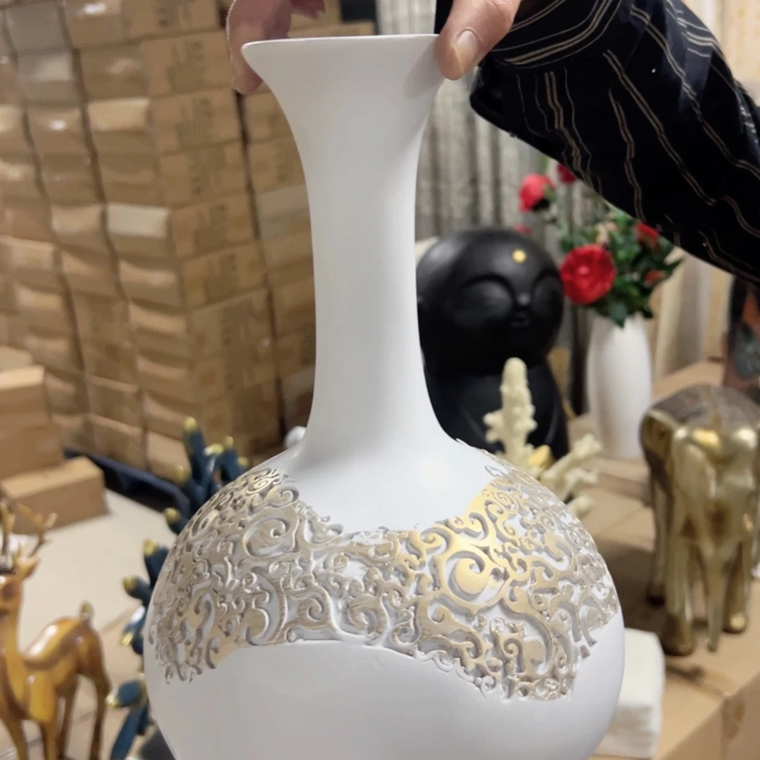 红陶红陶红陶红陶纹理树脂花瓶