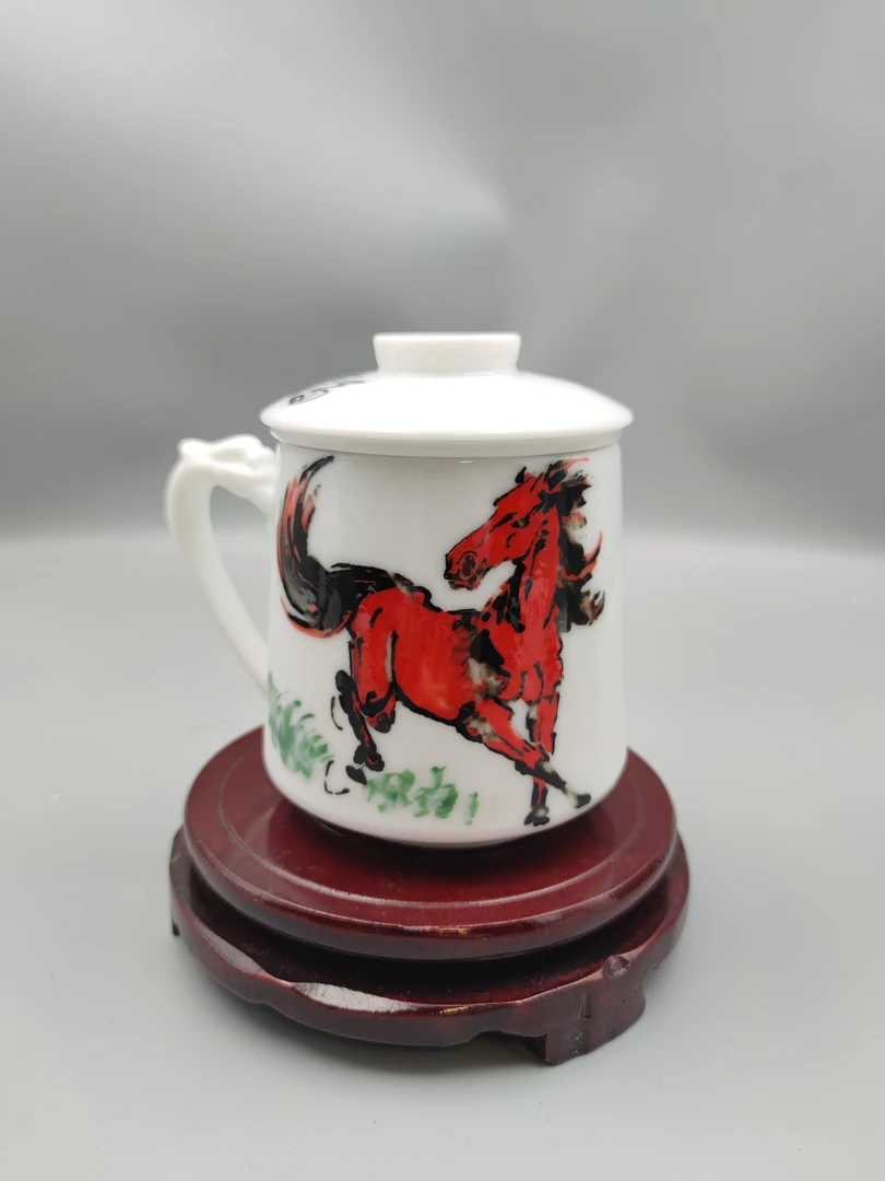 醴陵釉下五彩瓷手工手绘主人杯