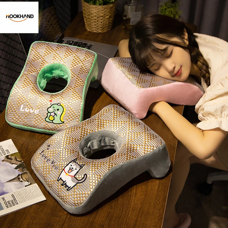 凉席记忆棉午睡枕趴睡枕教室学生趴桌上睡觉小枕头办公室午休神器