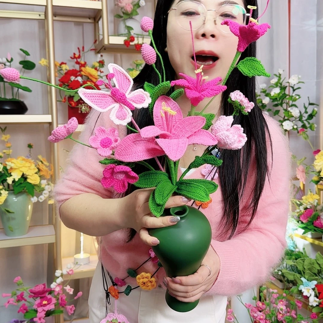 手工钩织设计花束