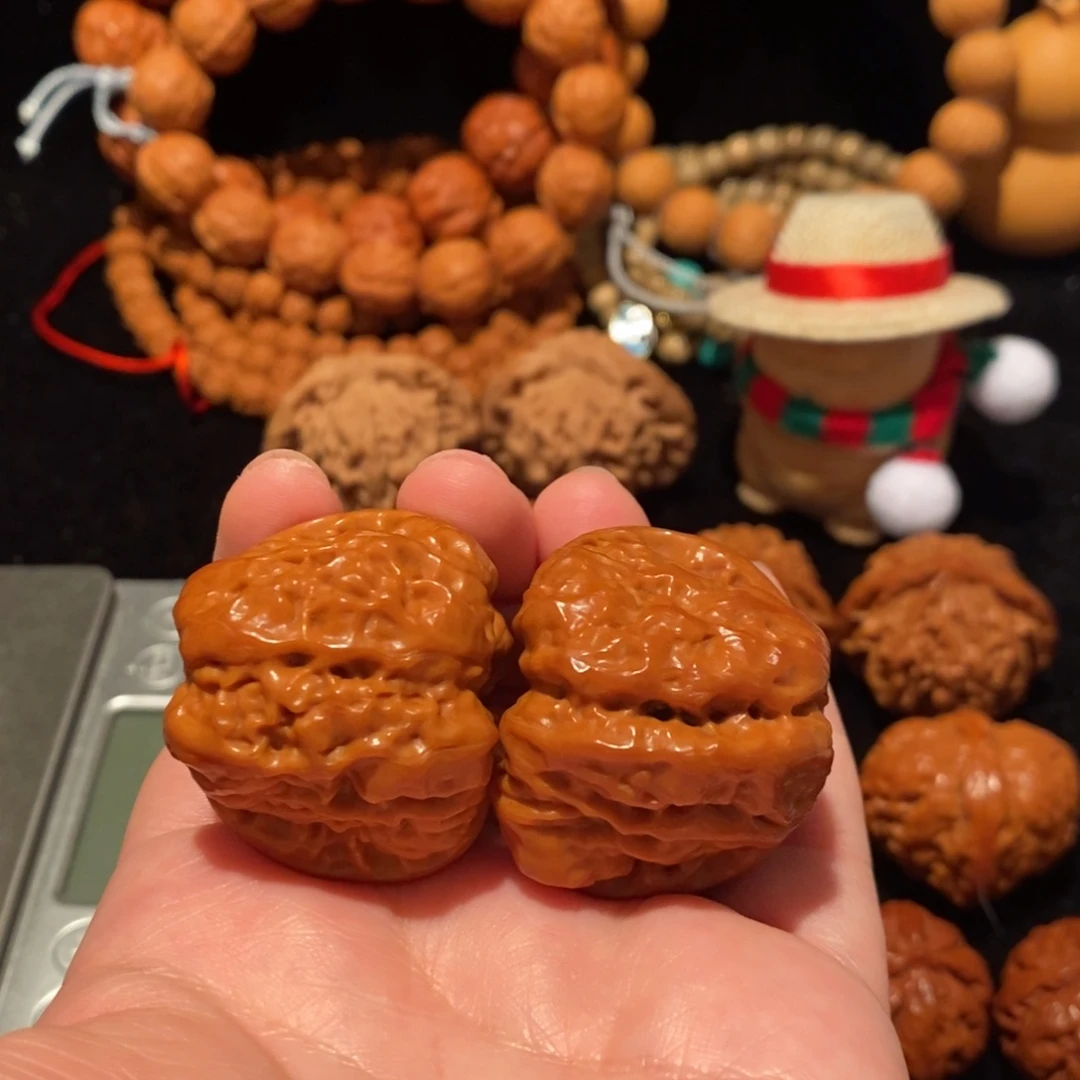 文玩核桃把件38尺蛤蟆头