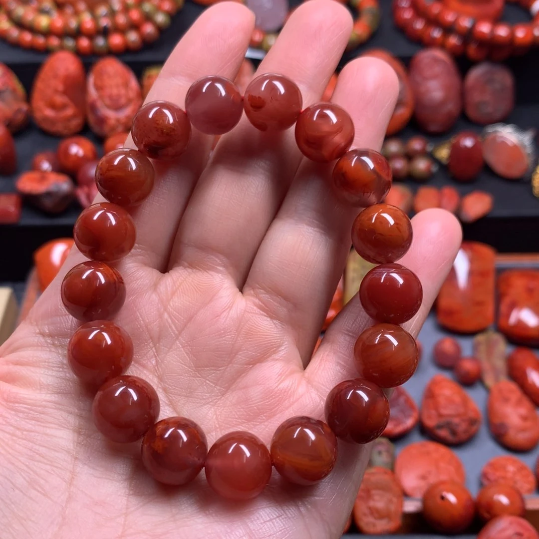 南红玛瑙手串12m m未镶嵌