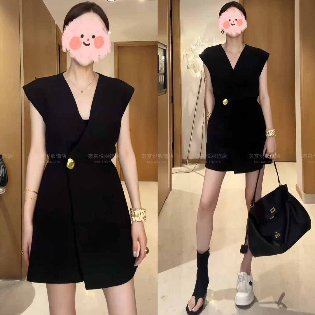 2025洋气衣服女夏季小个子气质轻奢减龄修身显瘦连体裤短款连体裤