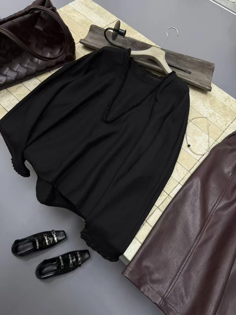 【尤品】设计师款时尚女中长款春季打底宽松型洋气卫衣长袖常规休闲