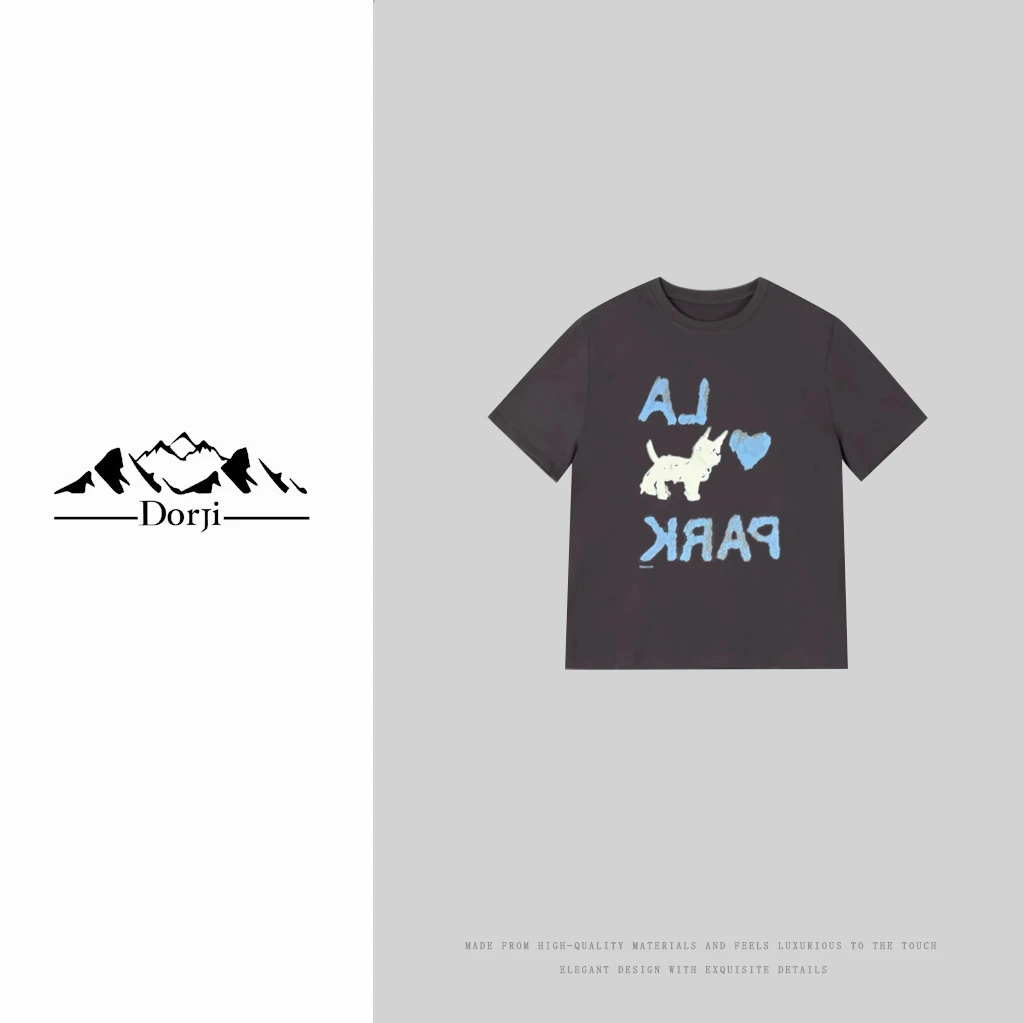 DORJI-女装-时尚百搭奶油小狗T恤DJ251TS80