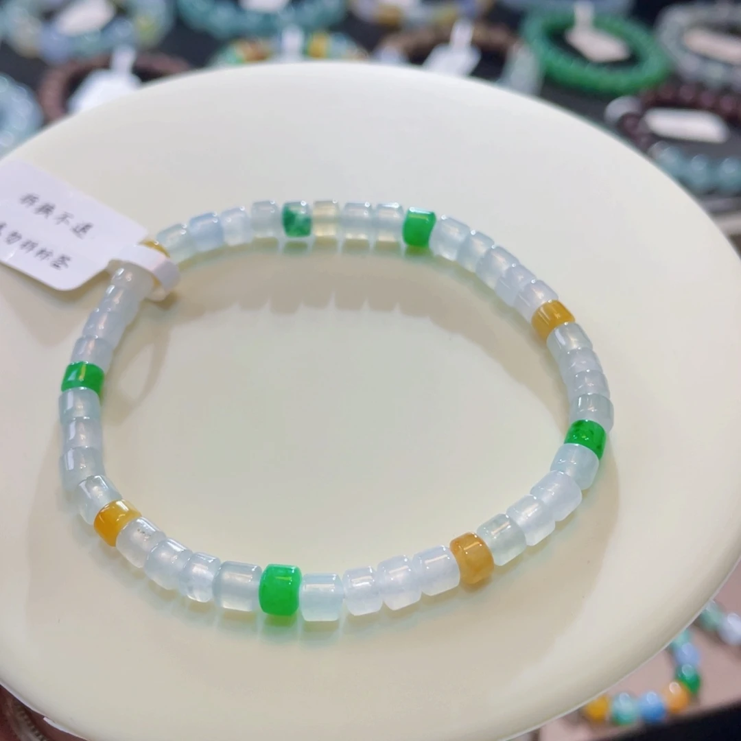未镶嵌手链翡翠卡4.8冰多宝桶珠