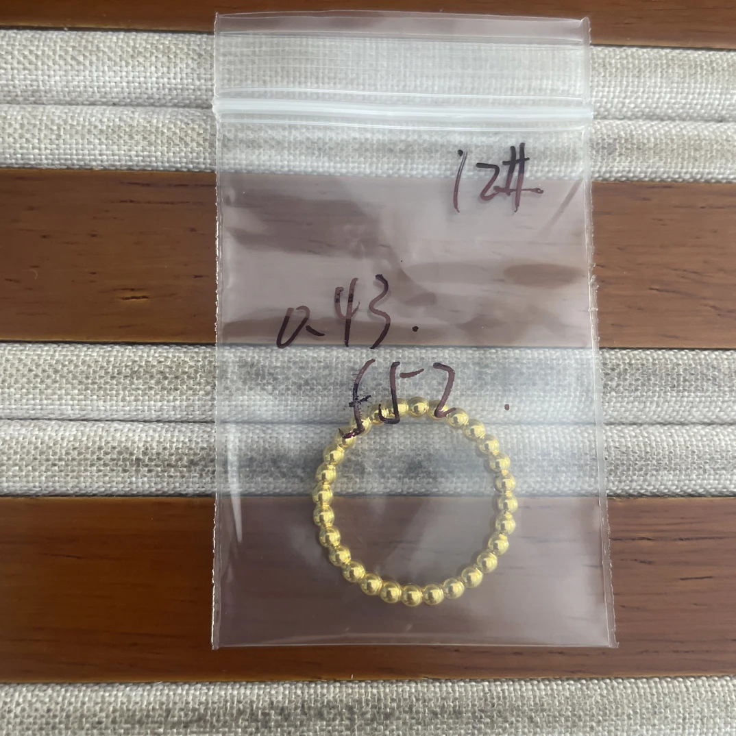 A2克重0.43 12号 珠珠戒指 足金999