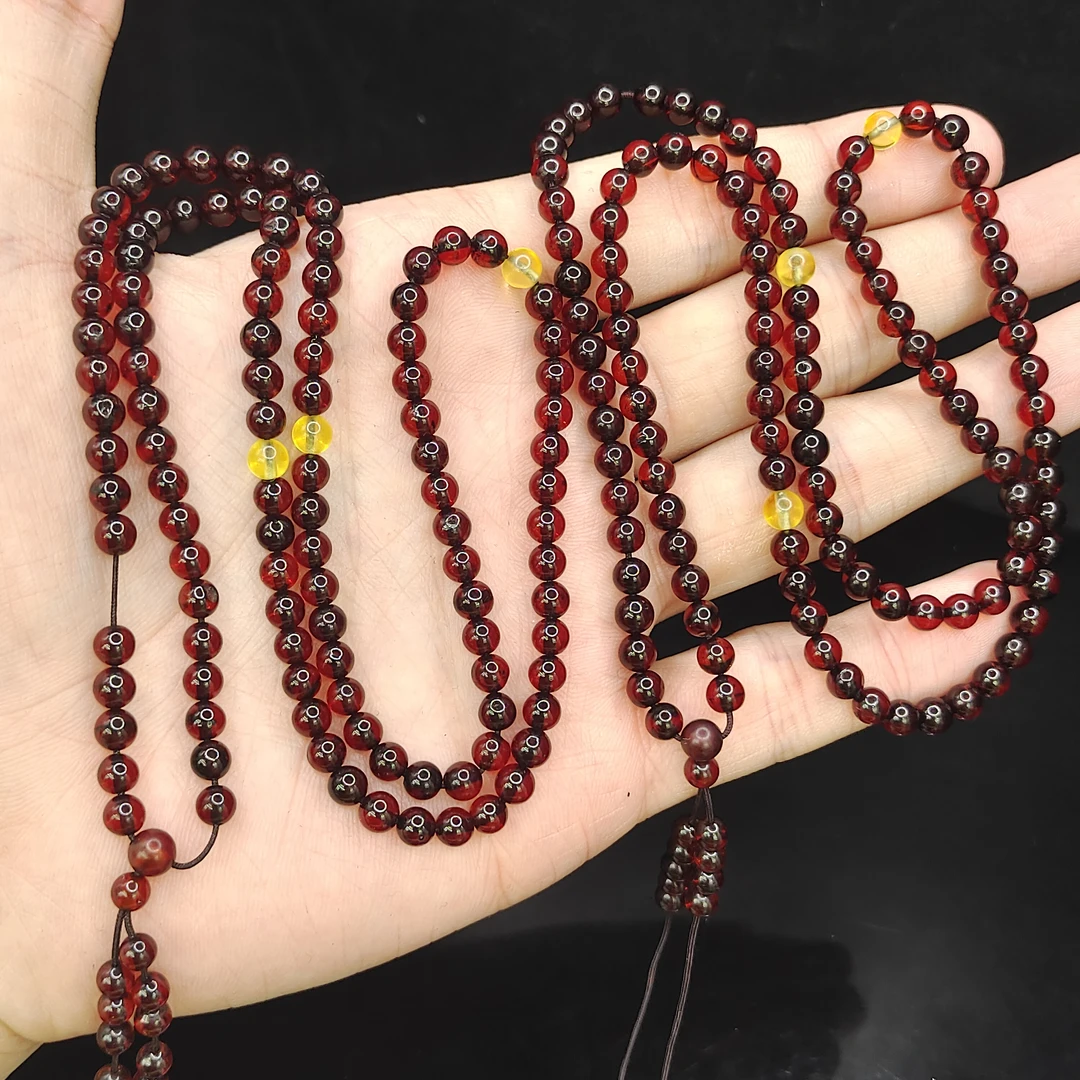 【李想精选】琥珀血珀DIY公主链M7【多样性发其一】约4mm