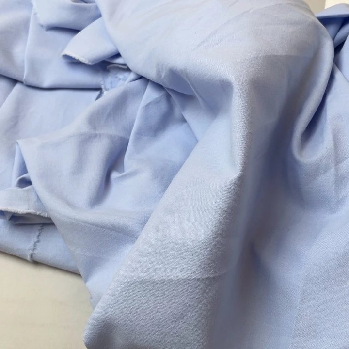 天丝（莱赛尔纤维）浅蓝棉麻2米