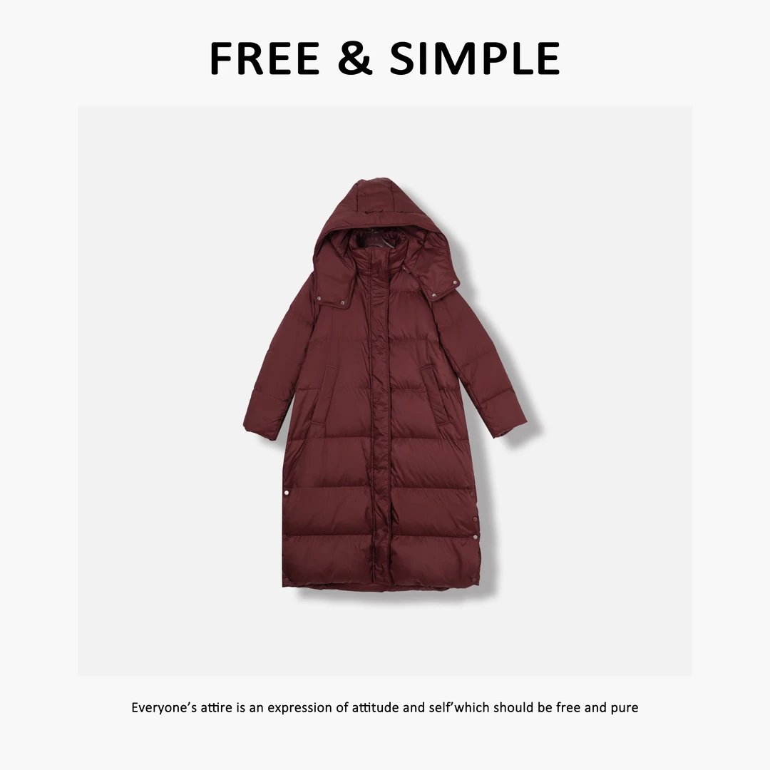 Free&Simple‘利落大方’时尚休闲百搭长款冬季保暖羽绒服-CHA611