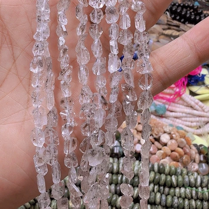 水晶珠宝半成品未镶嵌卡5左右闪灵一条