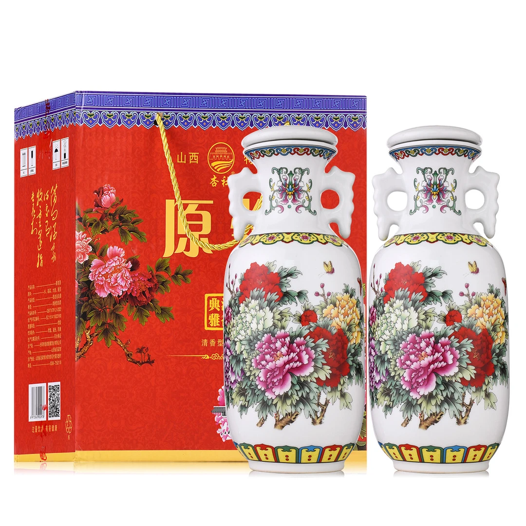 杏社山西清香型白酒花开原浆1000ml*2瓶53%Vol