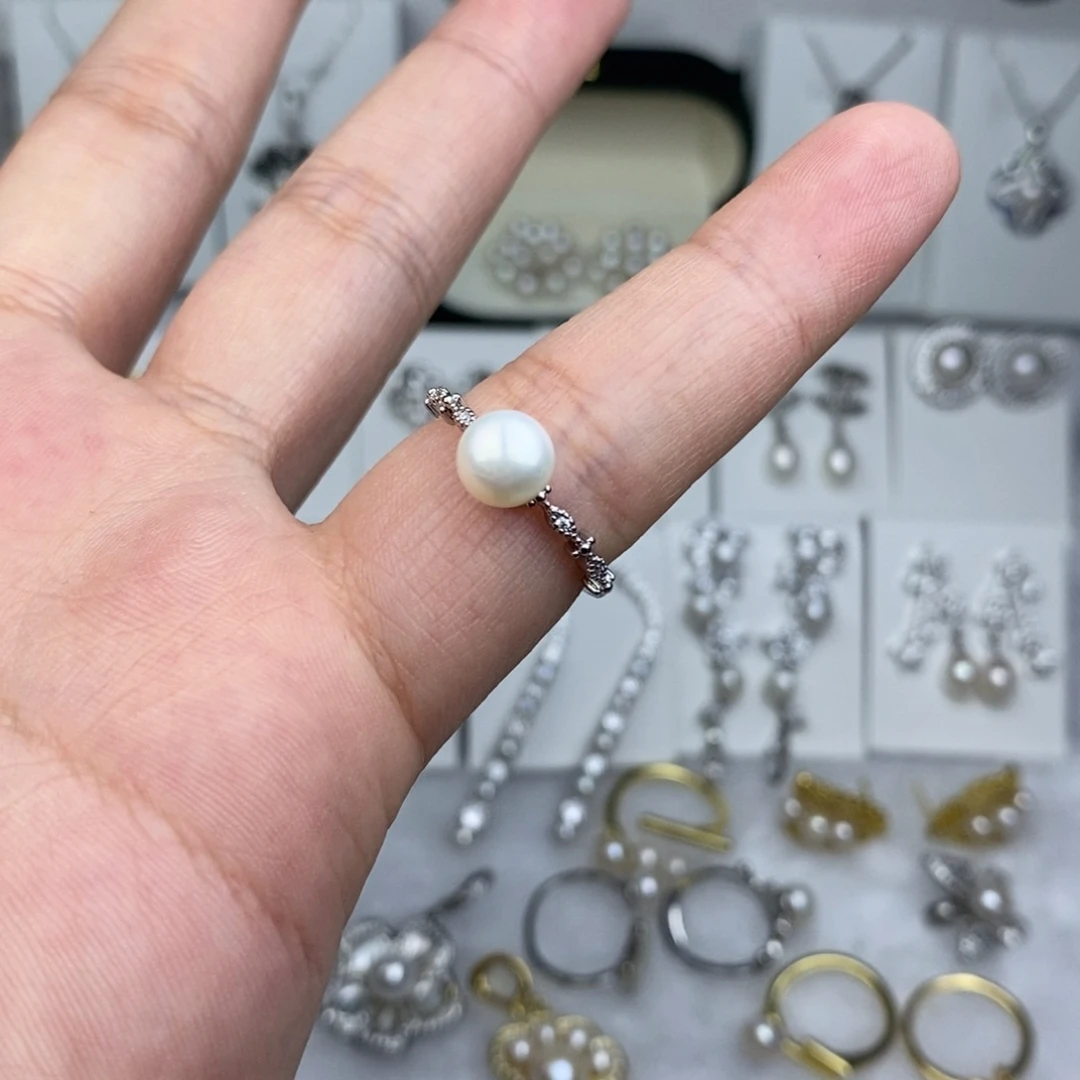 耳钉淡水珍珠未镶嵌