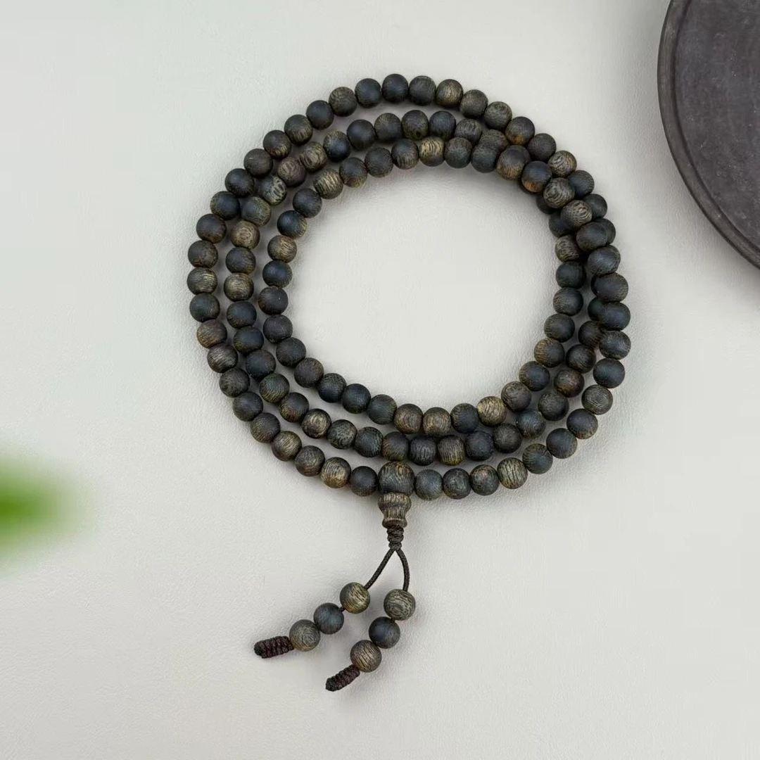 沉香【鹏友专属】善玺1号沉水棋楠6MM圆珠长串一条 多样性发货（88）