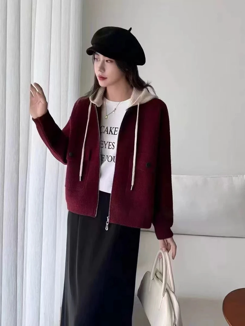 短款提花休闲风短外套宽松ins冬季上衣网红休闲加厚百搭女装