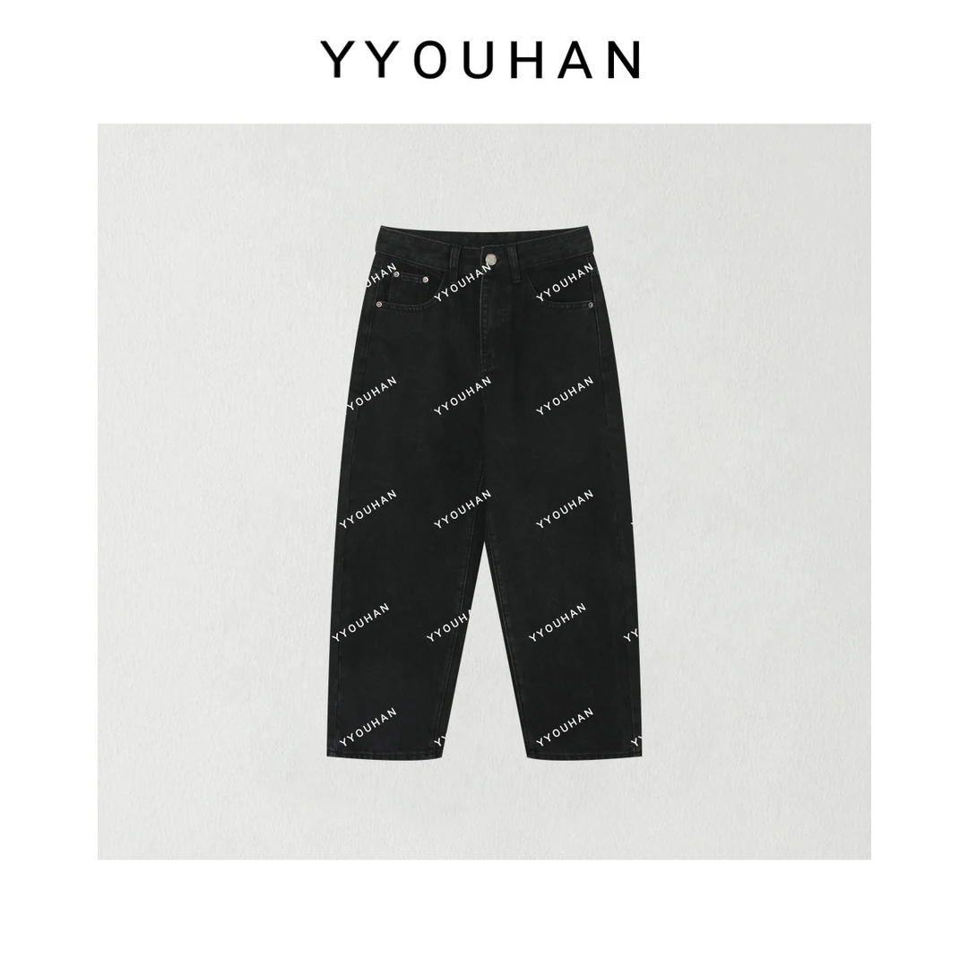 2025春款小众设计原创自留无弹法棍牛仔裤 2502C516